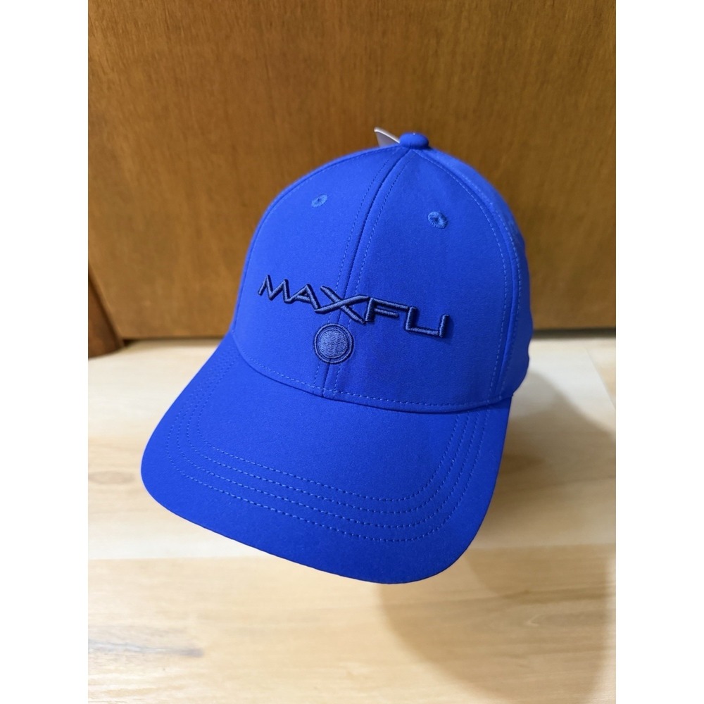 Maxfli Tour Men's Tech Cap Blue 3D Logo Golf Hat Strap Back OSFM NWT NEW‎
